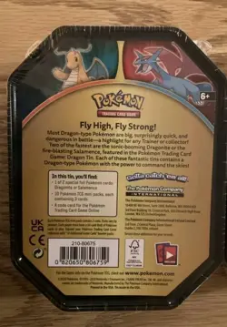 Pokemon TCG Dragonite Dragons Tin w/ 10 Mini 3-Card Booster Packs - NEW/SEALED - Image 2