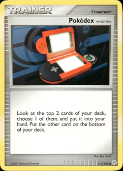 POKEDEX HANDY910IS 111/130 UNCOMMON DIAMOND & PEARL POKEMON MP - Image 1