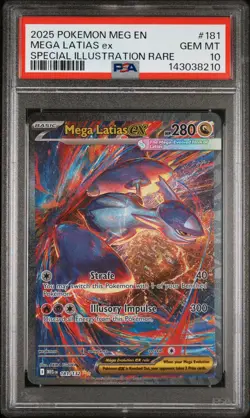 2025 POKEMON MEG EN-MEGA EVOLUTION #181 MEGA LATIAS EX PSA 10 - Image 1
