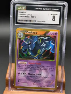 2013 Pokemon Plasma Blast Dusknoir Holo #104 CGC 8 Secret Rare Shiny - Image 1