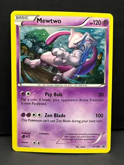 Mewtwo XY100 Cosmos Holo XY Promo Pokemon Lightly Played - Image 1