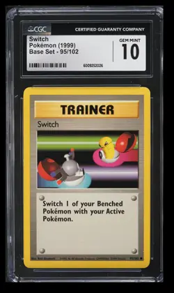 1999 Pokemon Base Set Switch CGC 10 English #95/102 - Image 1