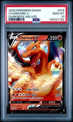 Charizard V 019/189 Darkness Ablaze PSA 10 Ultra Rare Pokemon card - Image 1