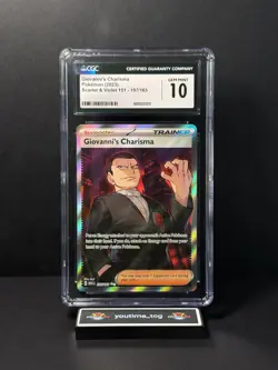 2023 Pokemon Scarlet & Violet 151 Ultra Rare Giovanni's Charisma #197 CGC 10 - Image 1