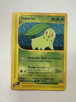 Pokemon Chikorita Basic 99/165 Expedition Base Set Common - HP - Image 1