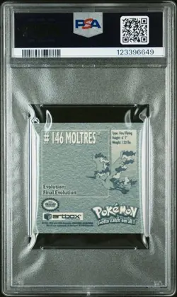 1999 Pokemon Sticker Series 1 Moltres #146 VINTAGE PSA 7 NM - Image 2