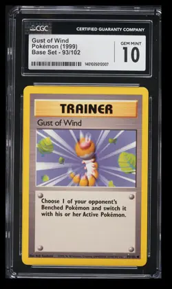 1999 Pokemon Base Set Gust of Wind CGC 10 English #93 Common - Image 1