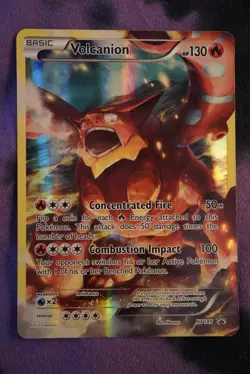 Pokemon Volcanion XY185 Promo Holo Basic 130HP Concentrated Fire Combustion - Image 1
