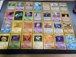 Pokemon Vintage Lot English Non-Holo Rares MP, LP, HP - Dragonite, Gengar - Image 1