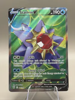 Starmie V (Full Art) 166/189 Ultra Rare Holo NM Pokemon SWSH10: Astral Radiance - Image 1