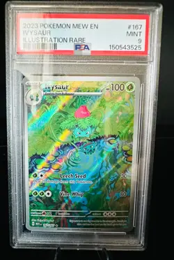 2023 Pokemon 151 Ivysaur Illustration Rare # 167 / 165 PSA Mint - Image 1