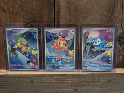 Pokemon First Partner Illustration Sinnoh Starter Set - Turtwig Chimchar Piplup! - Image 1