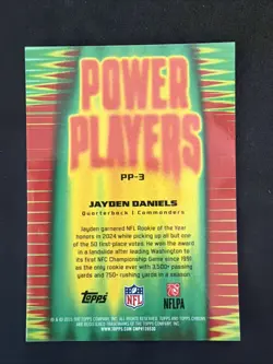 2025 Topps Chrome Football LOGOS NEW Jayden Daniels Power Plays - Image 2