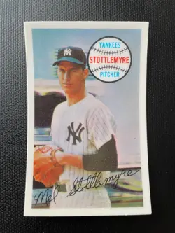 1970 KELLOGGS #5 MEL STOTTLEMYRE NEW YORK YANKEES NEAR MINT CONDITION - Image 1