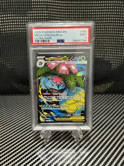 Pokemon Mega Venusaur ex 155/132 Me01: Mega Evolution Holo PSA Mint 9 - Image 1