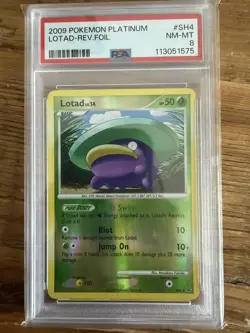 2009 POKEMON PLATINUM #SH4 LOTAD-REV.FOIL PSA 8 - Image 1