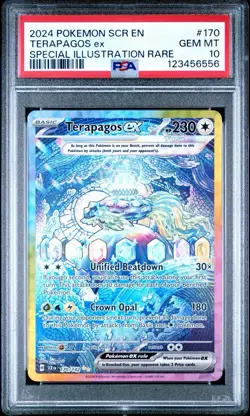 PSA 10 GEM MINT Terapagos Ex 170/142 Stellar Crown SIR Pokemon Card - Image 1