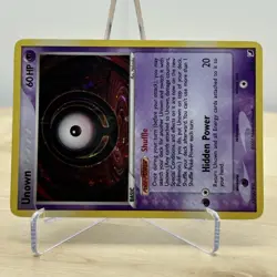 2005 DMG Unown O O/28 Holo Rare English Pokemon EX Unseen Forces HP See Photos - Image 1