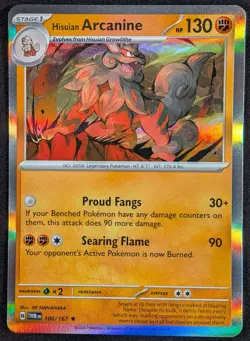 Arcanine 2024 Twilight Masquerade Holo Rare Pokemon Card 100/197 (NM) - Image 1