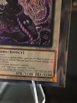 Yugioh 1x Juraishin, the Cursed Thunder God ALIN-EN043 Alliance Insight 1st Ed - Image 2