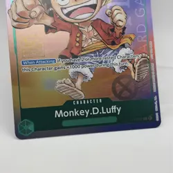One Piece Monkey D. Luffy P-037 1st Anniversary Stamped Tournament Holo Promo NM - Image 3