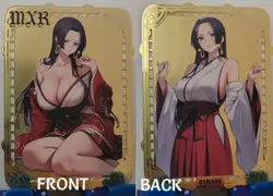 Boa Hancock Double Sided Gold Metal Card MXR Goddess Story Waifu #18/100 - Image 1