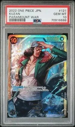 2022 - ONE PIECE - JAPANESE - PARAMOUNT WAR - KUZAN - OP02-121 - PSA 10 - Image 1