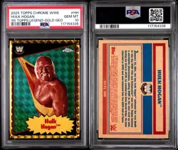 2025 TOPPS CHROME WWE 1985 TOPPS LEGENDS | GOLD GEOMETRIC [#13/50]HULK HOGAN HH - Image 3