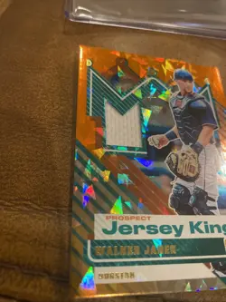 2025 Panini Donruss Walker Janek Orange Cracked Ice Prospect Patch - Image 2