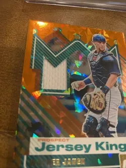 2025 Panini Donruss Walker Janek Orange Cracked Ice Prospect Patch - Image 3