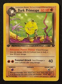 1st Edition Dark Primeape Team Rocket - #43/82 - Vintage Pokemon Card 1999 WOTC - Image 1