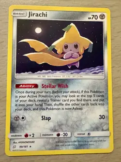 Pokemon TCG Jirachi 99/181 Team Up Non-Holo Rare Card - Image 1