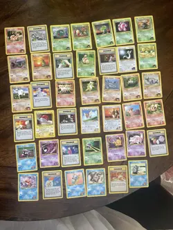 Pokemon Cards Gym Heroes Common And Uncommon LP/NM Lot 41 Total Cards - Image 1