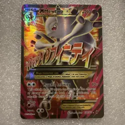 Pokemon TCG M Mewtwo EX Full Art Holo Ultra Rare Card 160/162 Breakthrough - Image 1