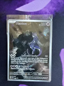 MEWTWO SVP 052 Scarlet Violet 151 Promo Illustration Rare Pokemon Card SEALED - Image 1