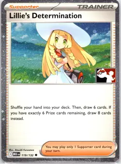 Lillie's Determination Uncommon Holo Prize Pack Series Cards 119/132 NM - Image 1