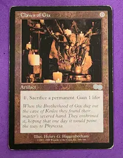 MTG Magic The Gathering - Claws of Gix - Urza's Saga MP(Moderate Play) Edge Wear - Image 1