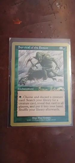 Mtg Gold Border Survival Of The Fittest Nm Lp - Image 1
