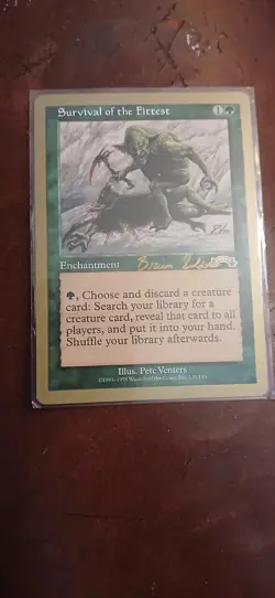 Mtg Survival Of The Fittest Gold Border Lp - Image 1