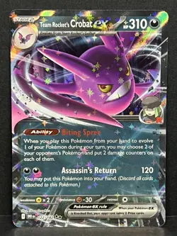 Team Rocket's Crobat ex 122/182 Destined Rivals Holo Pokemon TCG - NM - Image 1