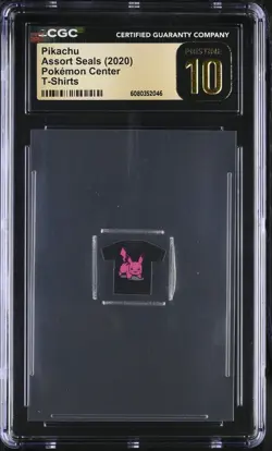 Pikachu - 2020 Pokemon Center Assort Seals (T-Shirts) - CGC Pristine 10 - Image 1