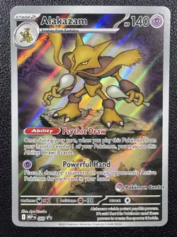 Pokemon Alakazam Pokemon Center Exclusive Mega Evolution Promo 009 Full Art Holo - Image 1