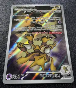 Pokemon Alakazam Pokemon Center Exclusive Mega Evolution Promo 009 Full Art Holo - Image 4