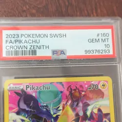 Pokemon 2023 Crown Zenith Pikachu Secret Rare Full Art Holo PSA GEM 10 160/159 - Image 3