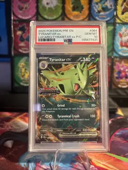 Tyranitar ex 064 Pokemon Prismatic Evolutions Stamp PSA 10 🔥🔥🔥 - Image 1