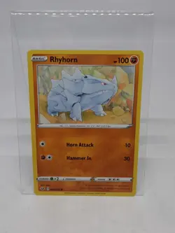 Rhyhorn - 096/202 - Sword & Shield - Base Set - Common - Pokemon TCG Card - NM - Image 1