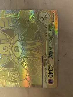Pokemon TCG Mega Evolution #188/132 Mega Lucario ex Gold Hyper Rare Pack Fresh - Image 3
