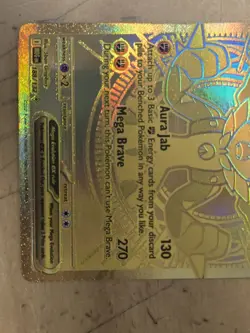 Pokemon TCG Mega Evolution #188/132 Mega Lucario ex Gold Hyper Rare Pack Fresh - Image 5