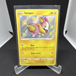 Pokemon TCG Yamper Shining Fates SV039/SV122 Basic Shiny Holo Rare 70 HP - Image 1