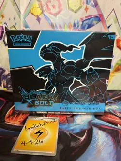 Pokemon TCG S&V Black Bolt Pokemon Center ETB Elite Trainer Box - Sealed - Image 2